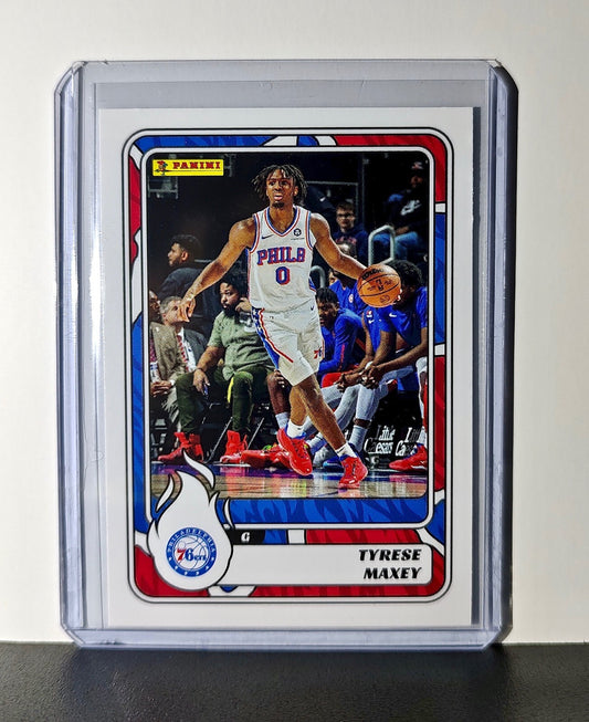 Tyrese Maxey 2024-25 Panini NBA #47 Sticker Card Philadelphia 76ers