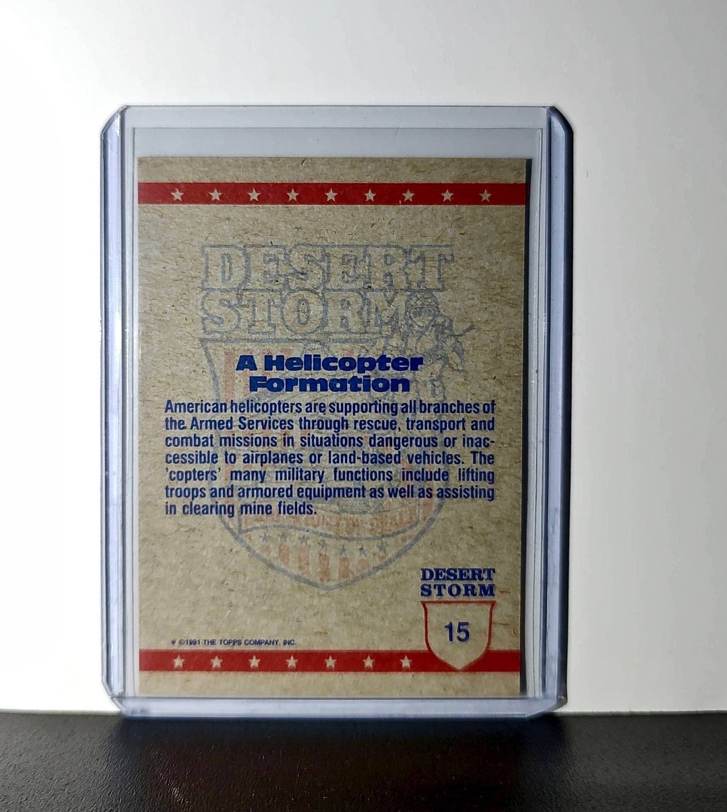 Helicopter Formation 1991 Topps Desert Storm #15 Card