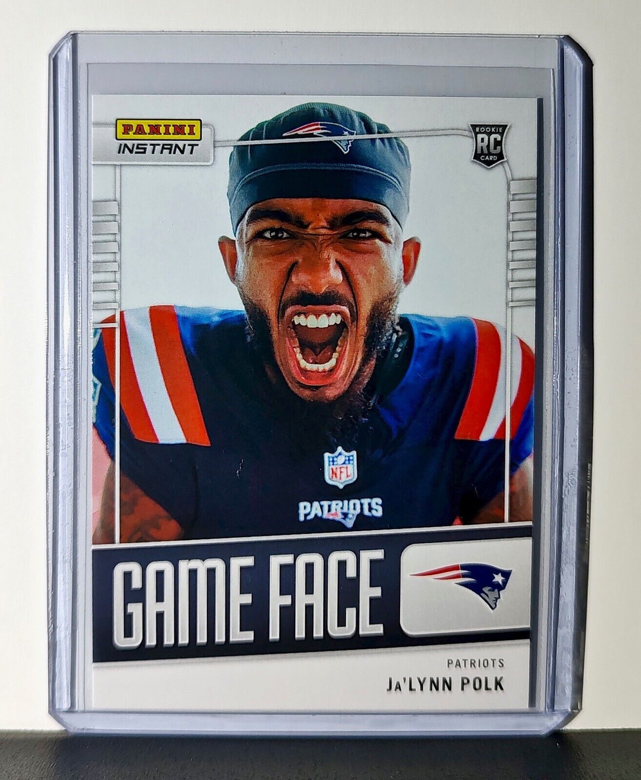 Ja’Lynn Polk 2024 Panini Game Face #10 NFL Rookie Card Patriots 1/331