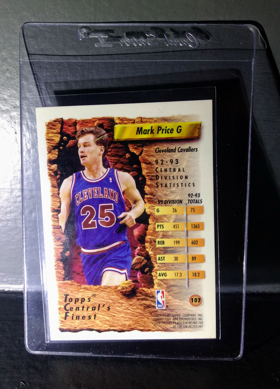 1993-94 Topps Finest Mark Price #107 Central's Finest Basketball Card