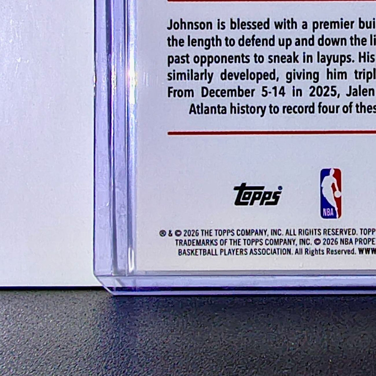 Jalen Johnson 2025-26 NBA Topps Chrome Update #49 Basketball Card Atlanta Hawks