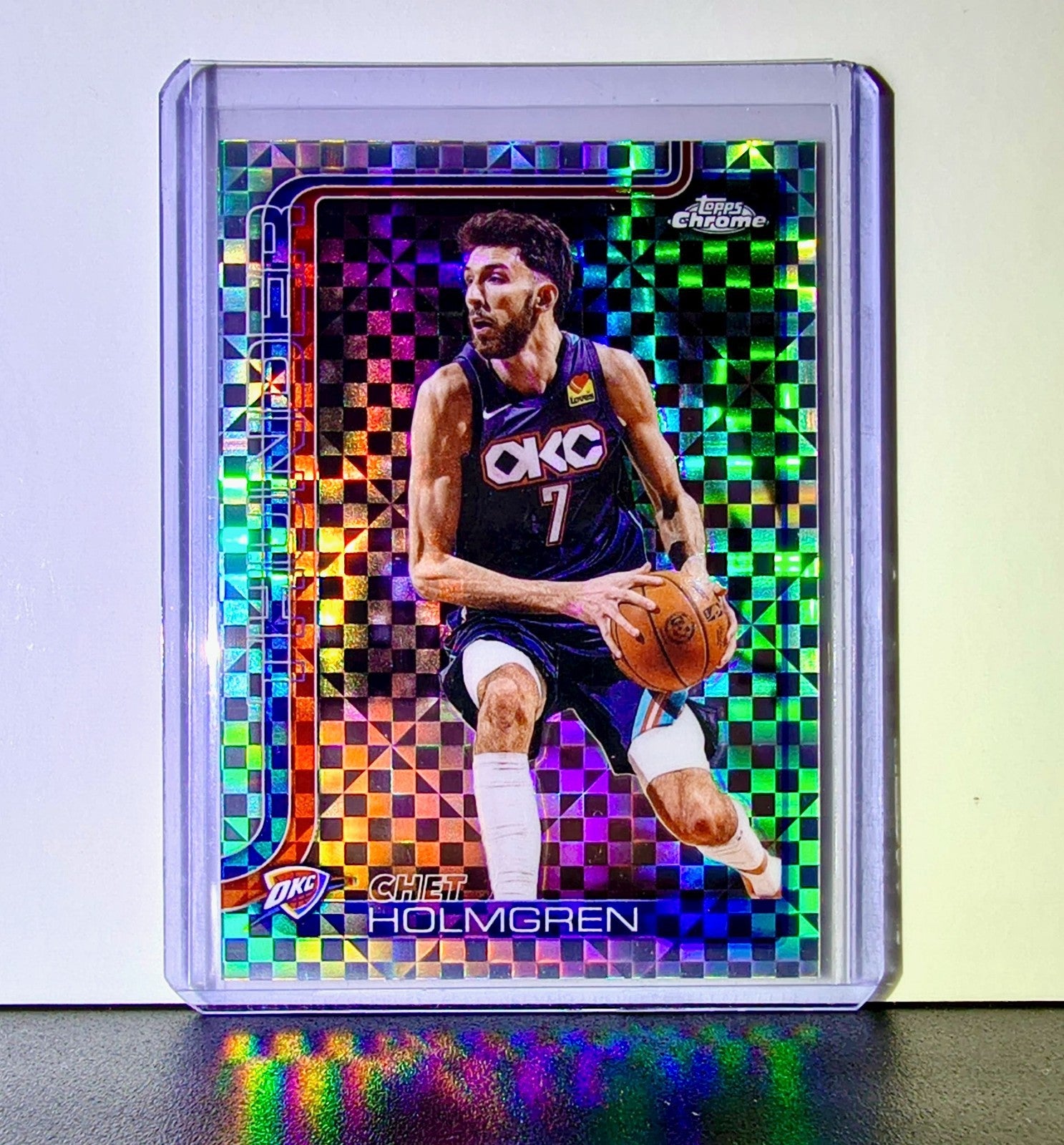 Chet Holmgren 2025-26 NBA Topps Chrome Update X-Fractor #31 Card Thunder
