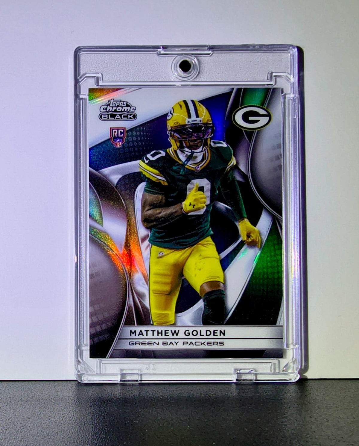 Matthew Golden Rookie 2025 NFL Topps Chrome Black #117 Refractor Packers 285/299
