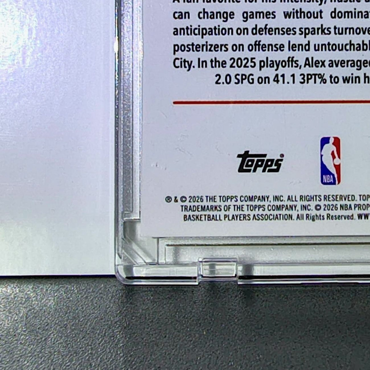 Alex Caruso 2025-26 NBA Topps Chrome Update Yellow Refractor 117/275 OC Thunder