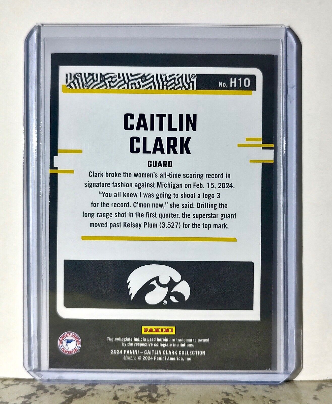 2024 Caitlin Clark Panini Donruss #H10 Highlights Basketball Card Iowa Hawkeyes