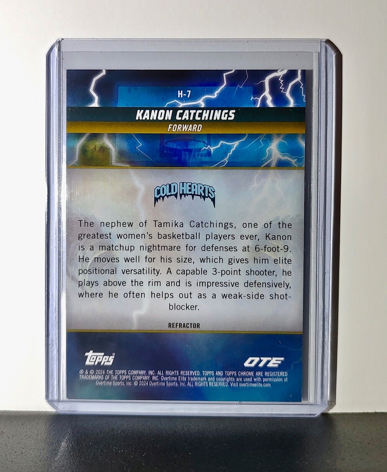 Kanon Catchings Rookie Refractor 2023-24 Topps Chrome Overtime #H-7 Hurricane