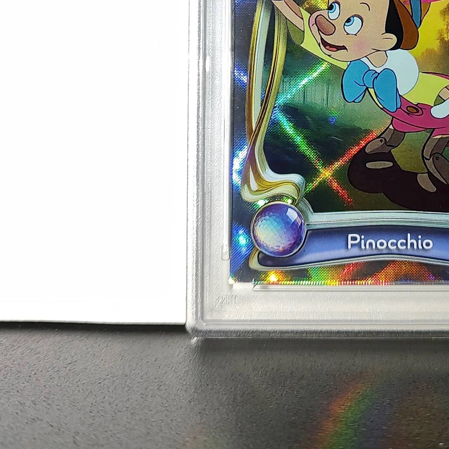 Pinocchio 2025 Topps Disney Wonder #7 Winter Variant Card Pinocchio PSA 8