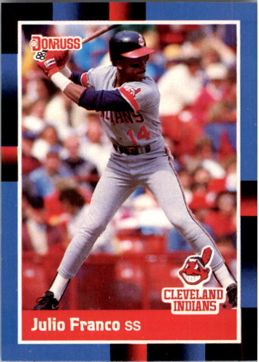 1988 Julio Franco Donruss Baseball Card #156