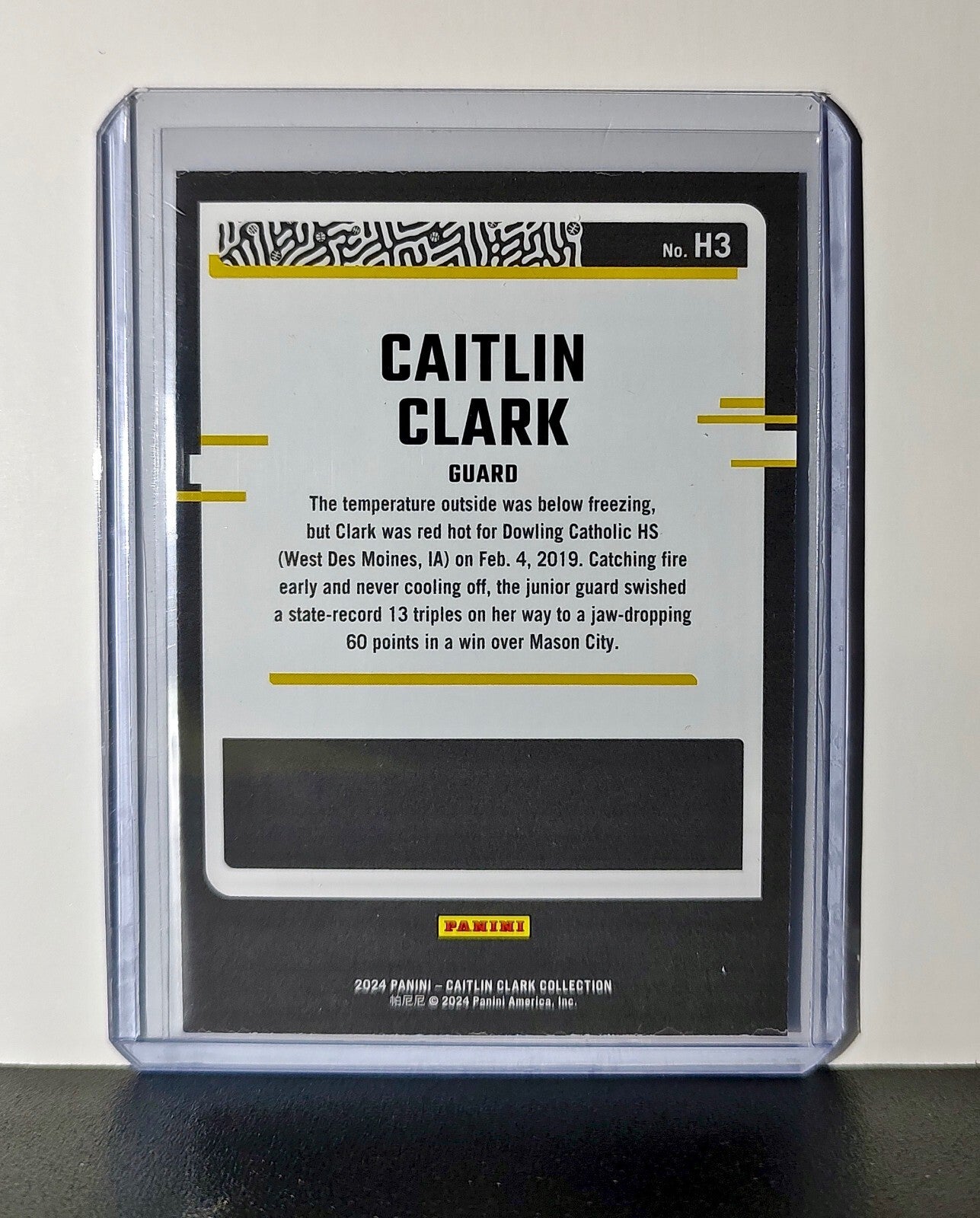 Caitlin Clark 2024 Silver Foil Panini Donruss Highlights #H3 Card Iowa Hawkeyes