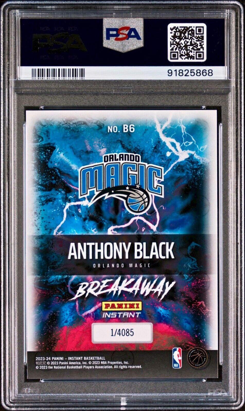 Anthony Black 2023-24 Panini NBA Breakaway #6 Rookie Card 1 of 4085 PSA 9 Mint