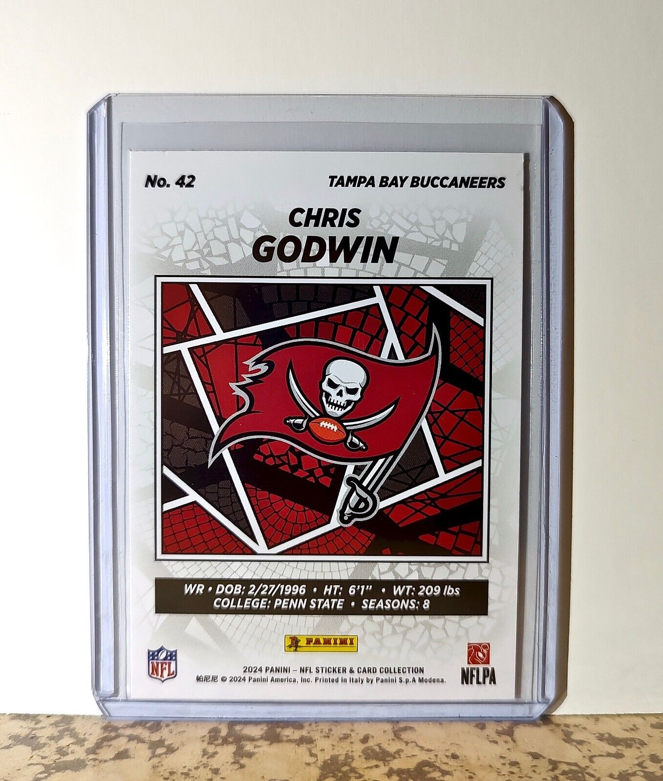 Chris Godwin 2024 Panini NFL #42 Sticker Card Tampa Bay Buccaneers