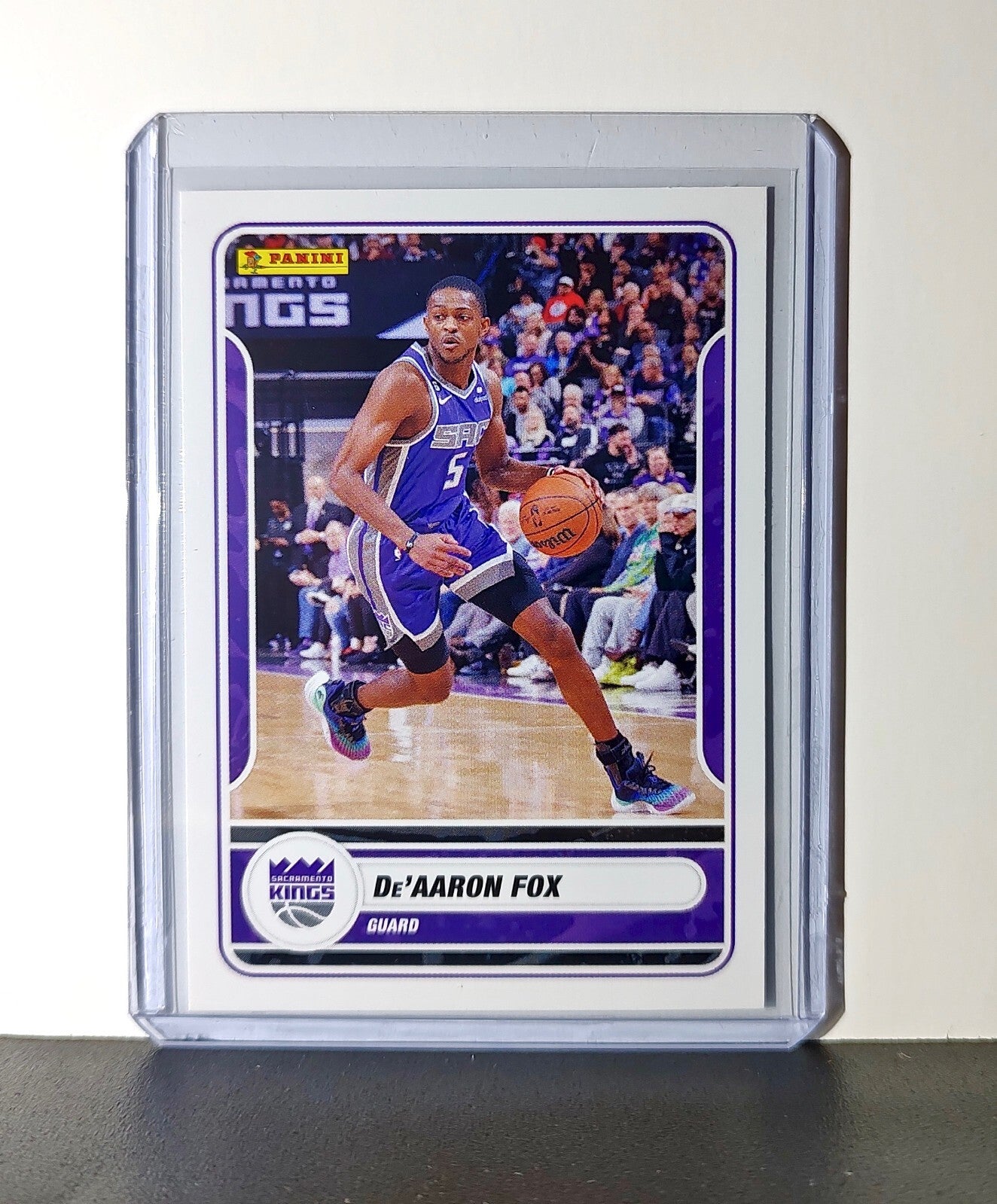 De’Aaron Fox 2023-24 Panini NBA #42 Sticker Card Sacramento Kings