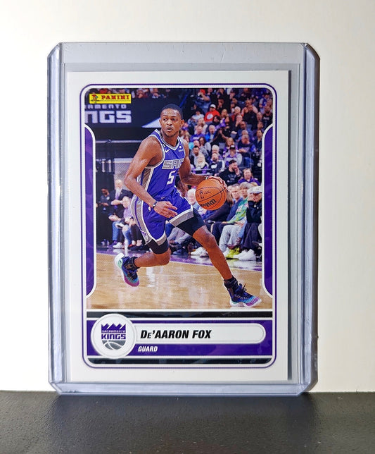 De’Aaron Fox 2023-24 Panini NBA #42 Sticker Card Sacramento Kings