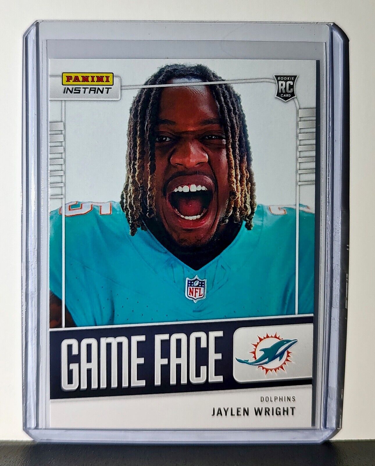 Jaylen Wright 2024 Panini Game Face #12 NFL Rookie Card Miami Dolphins 1/331