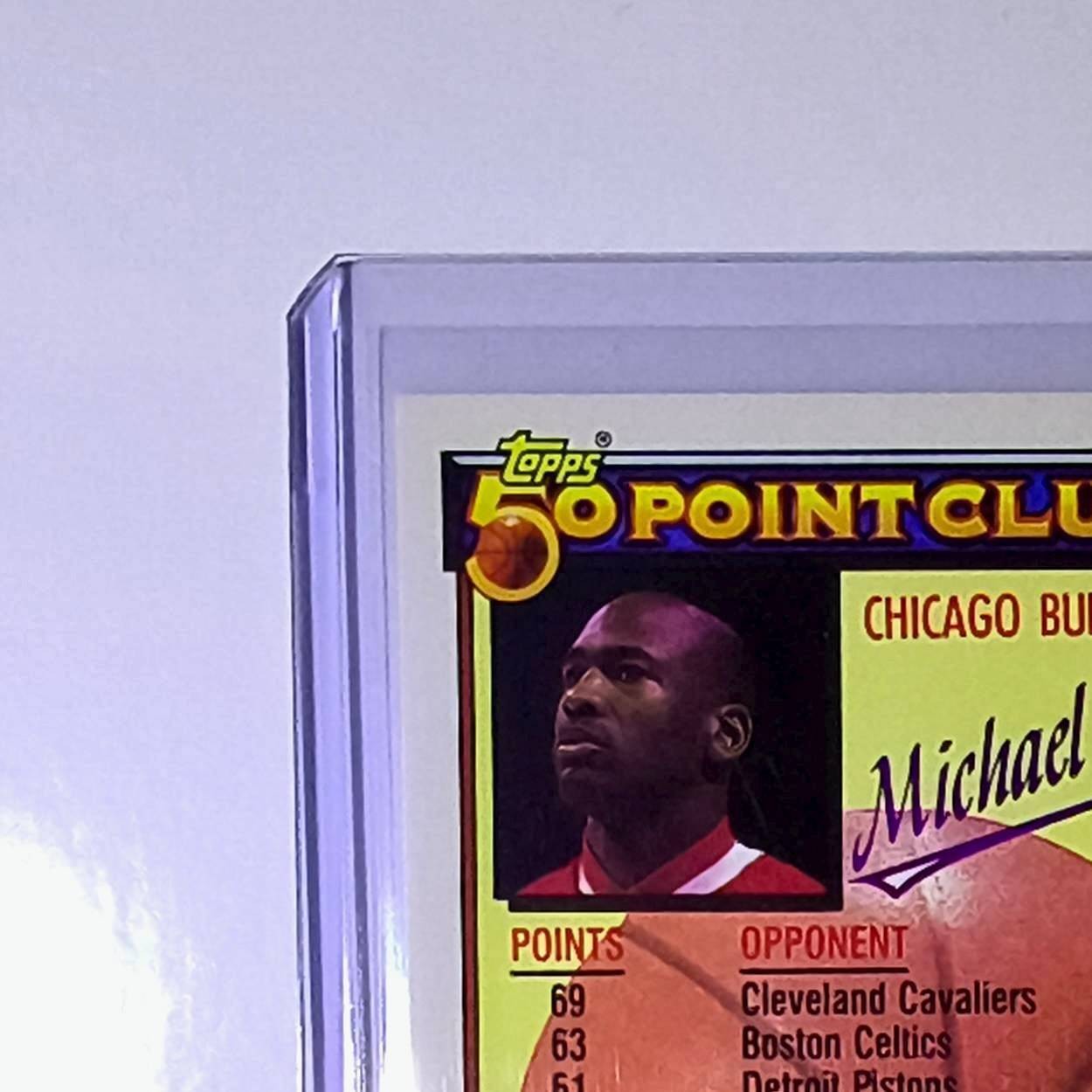 Michael Jordan 1992-93 Topps 50 Point Club #205 Card Chicago Bulls