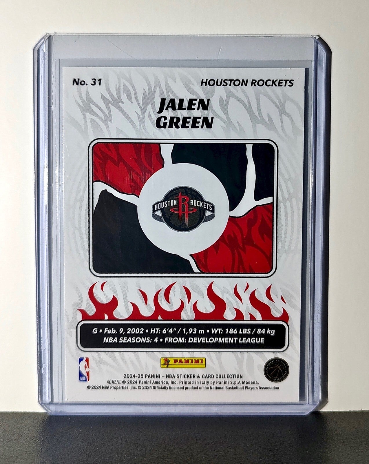 Jalen Green 2024-25 Panini NBA #31 Foil Sticker Card Houston Rockets
