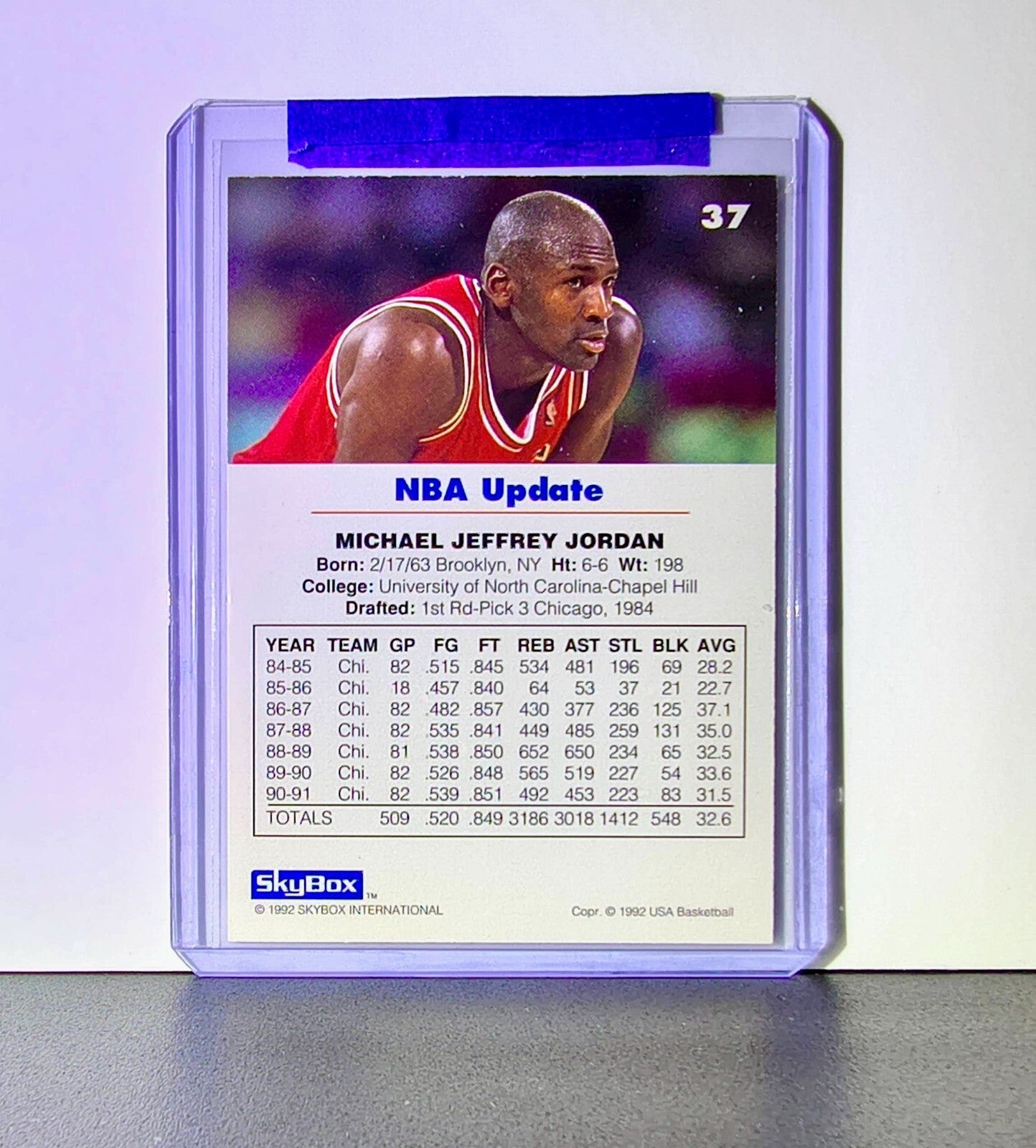 Michael Jordan 1992-93 Skybox USA Basketball #37 Basketball Card Chicago Bulls