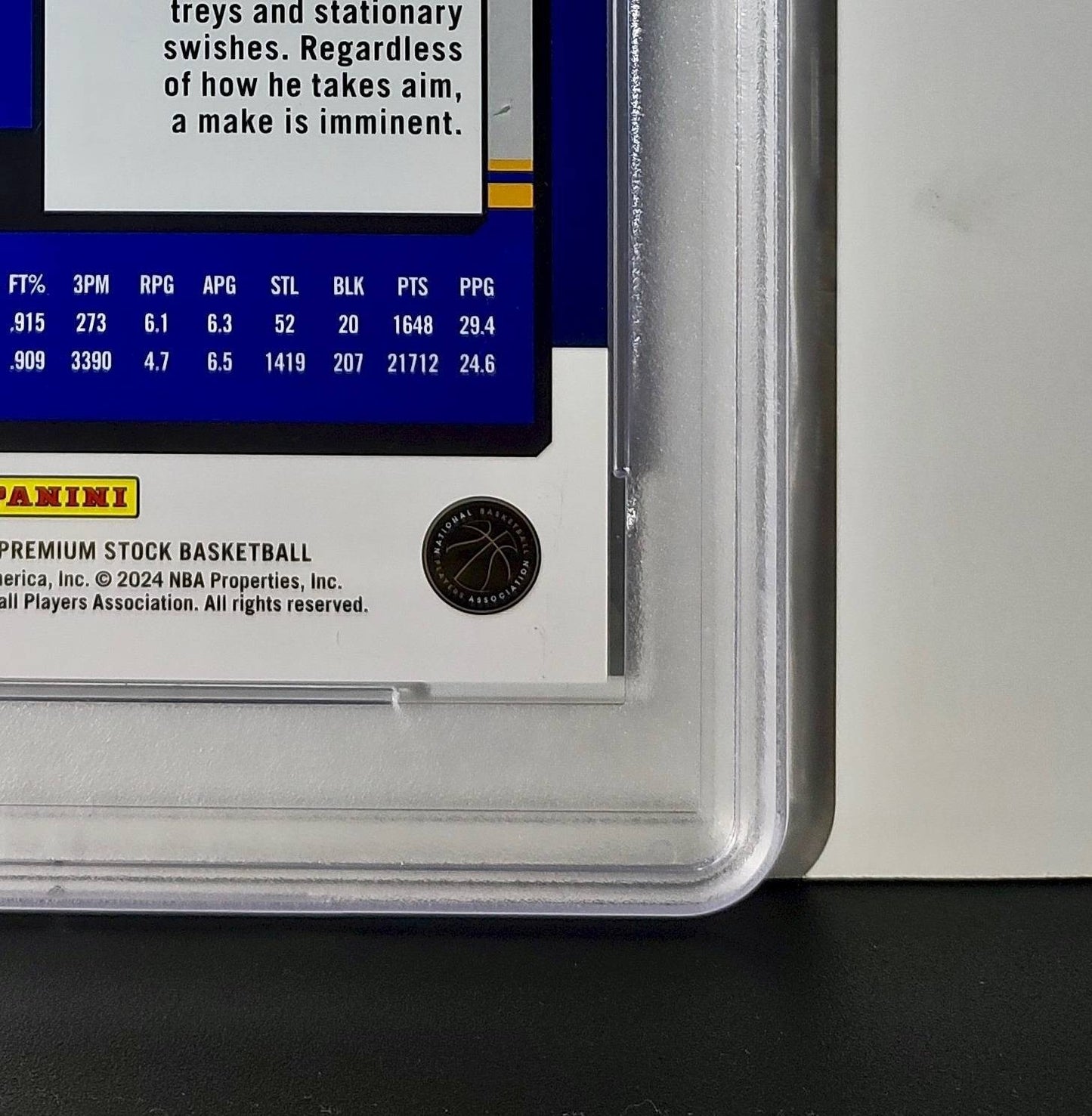 Stephen Curry 2023 Panini Premium Stock NBA Hoops #14 Jumbo Refractor PSA 9 Mint