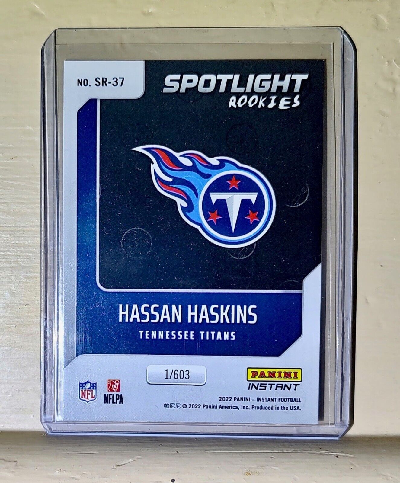 Hassan Haskins 2022 NFL Panini #37 Spotlight Rookie Football Card 1/603