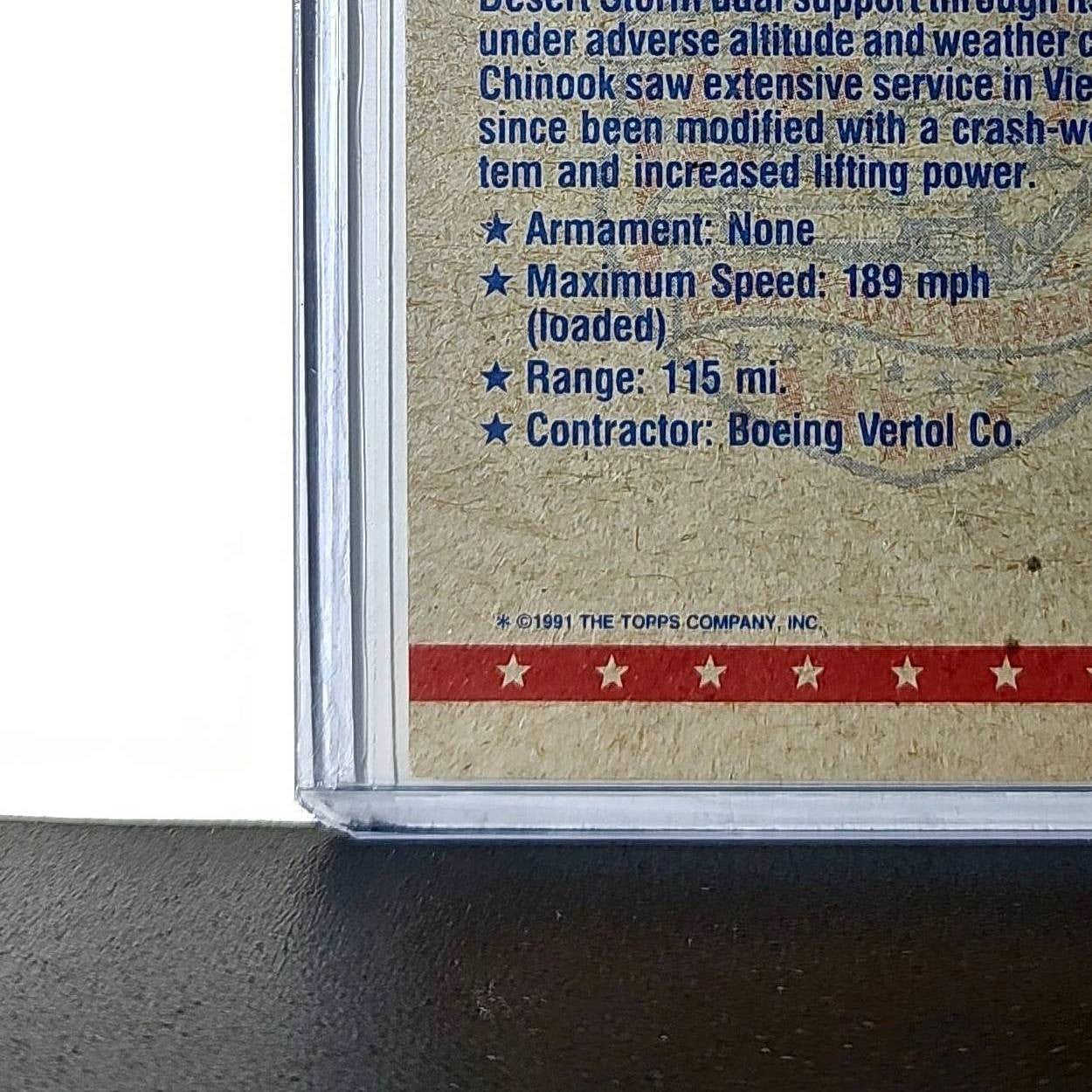 CH-47 Chinook 1991 Topps Desert Storm #12 Card