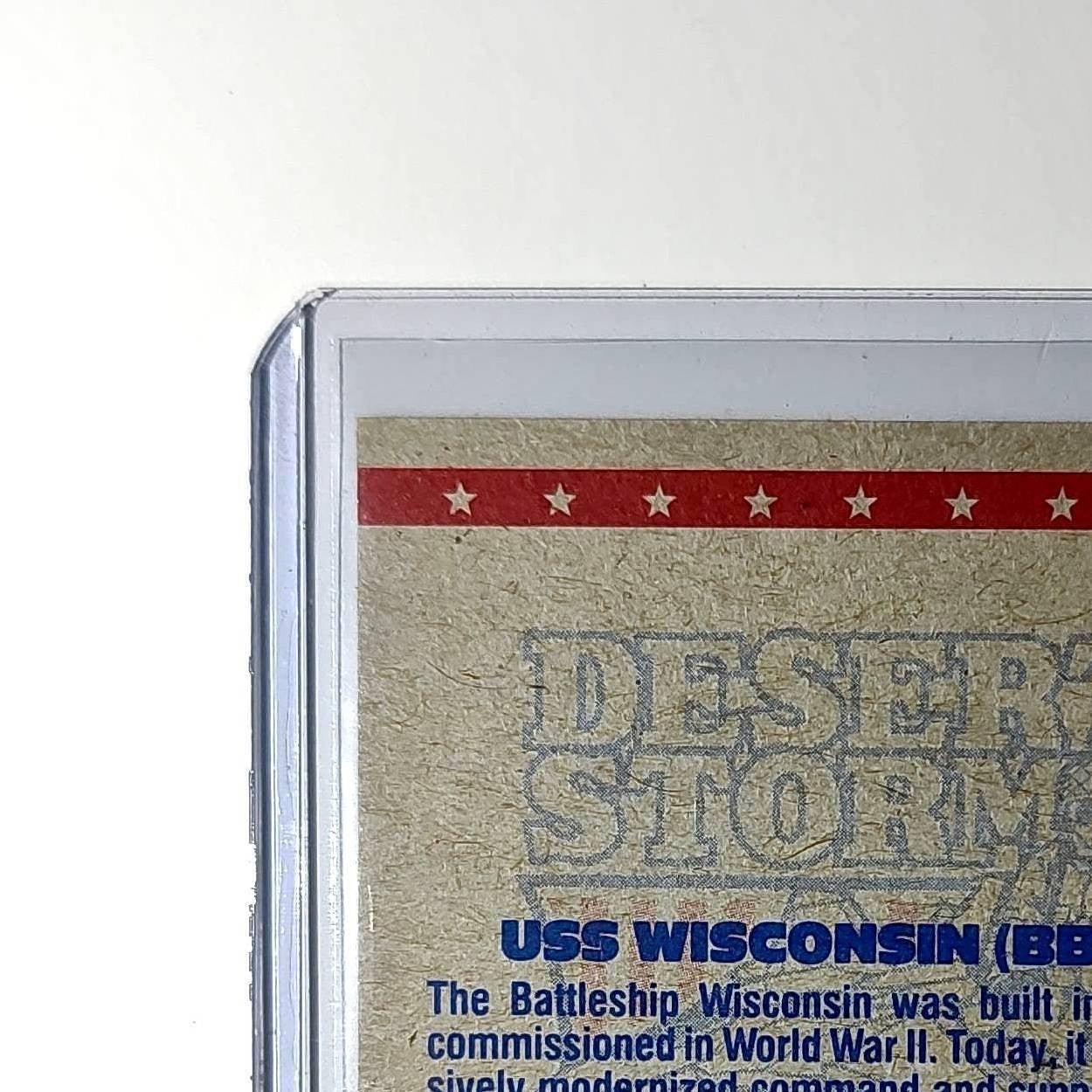 USS Wisconsin 1991 Topps Desert Storm #60 Card