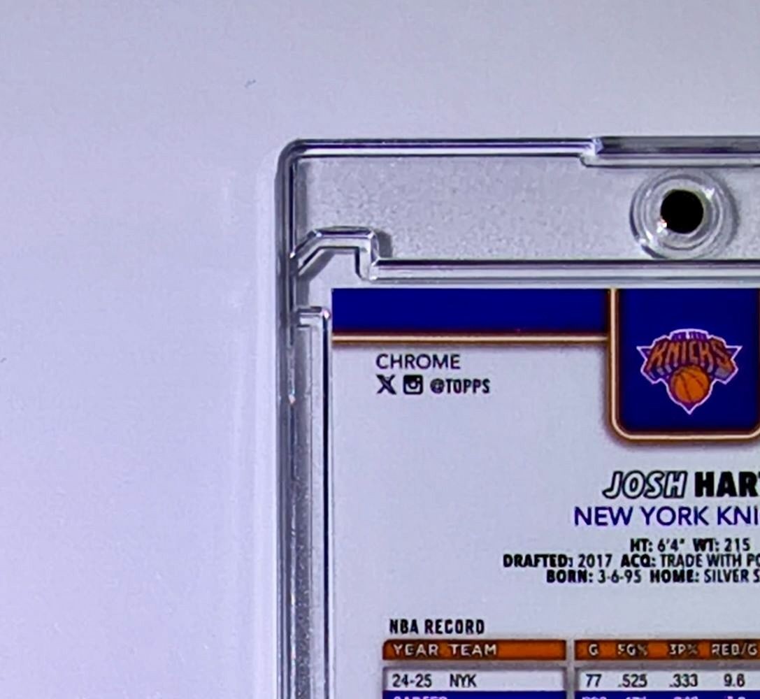 Josh Hart 2025-26 NBA Topps Chrome Update #72 RayWave Refractor Card NY Knicks