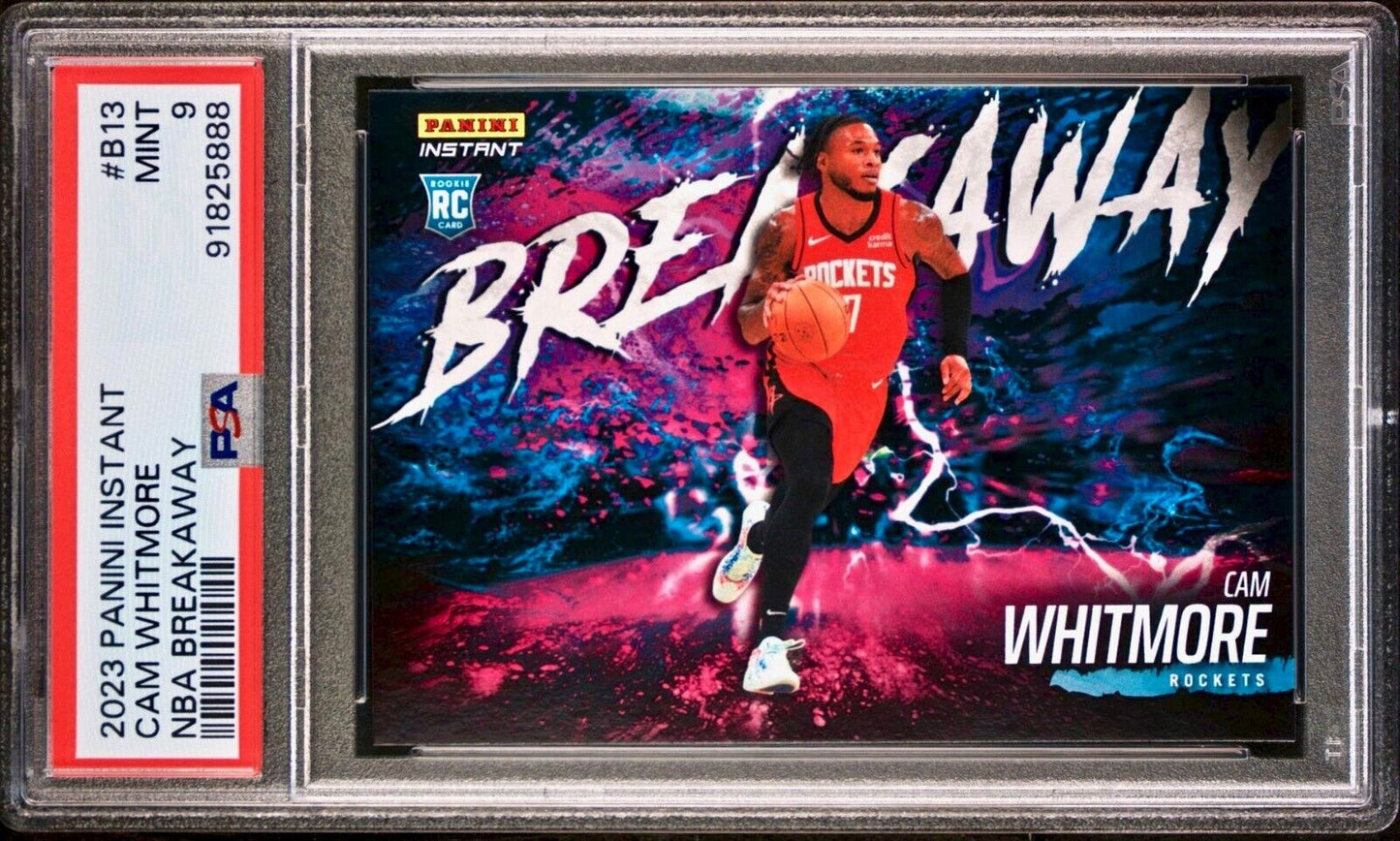 Cam Whitmore 2023-24 Panini NBA Breakaway #13 Rookie Card 1 of 4085 PSA 9 Mint