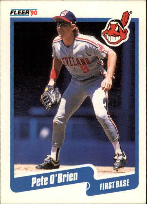 1990 Pete O'Brien Fleer Baseball Card #498