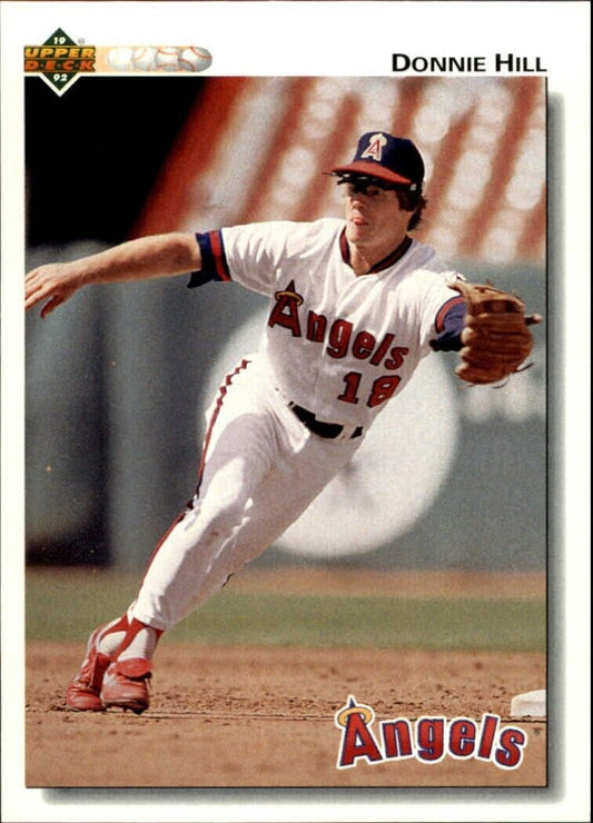 Donnie Hill 1992 Upper Deck MLB #413 Baseball Card California Angels