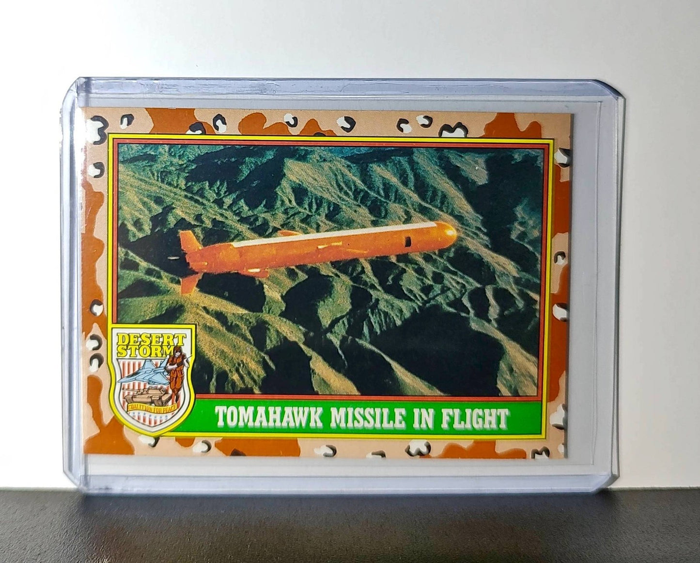 Tomahawk Missile in Flight 1991 Topps Desert Storm #47 Card
