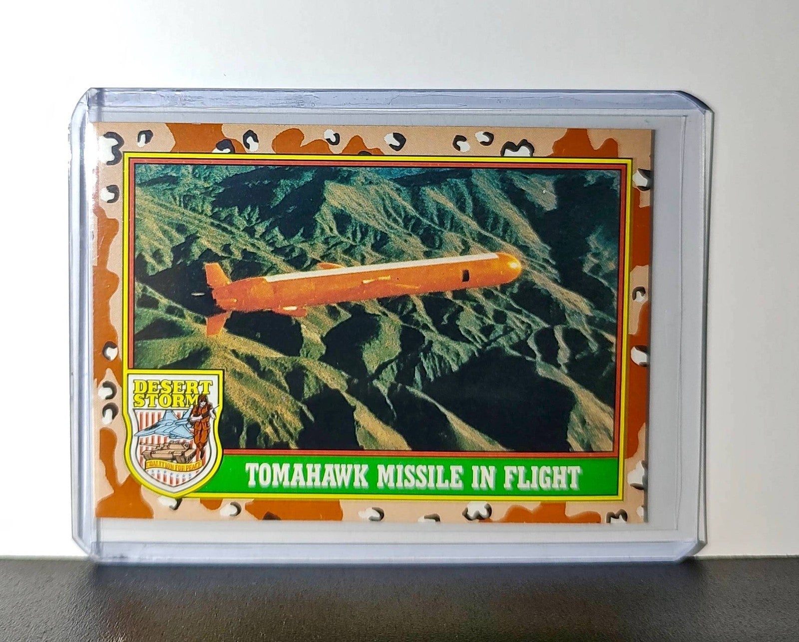 Tomahawk Missile in Flight 1991 Topps Desert Storm #47 Card