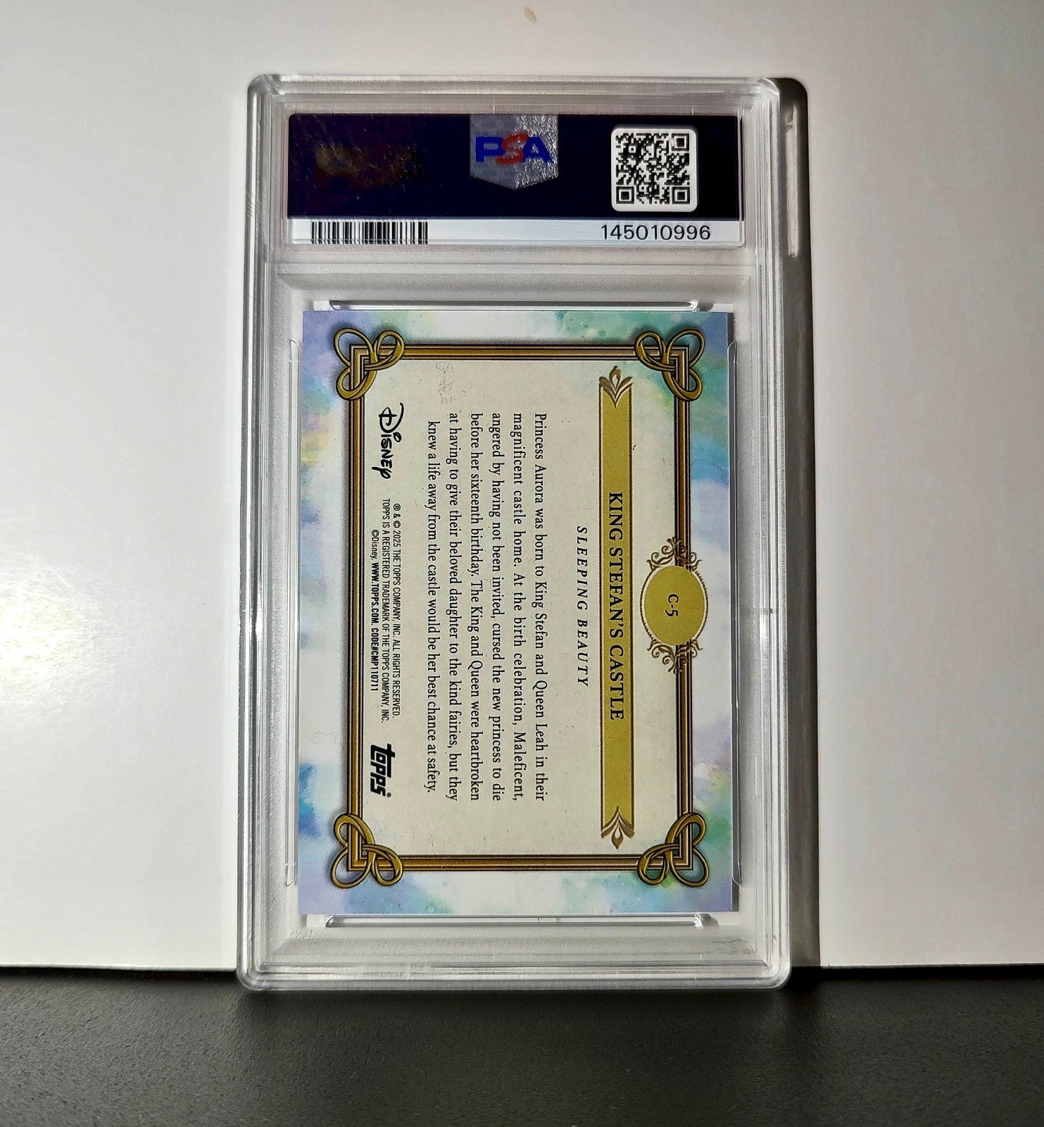 King Stefan's Castle 2025 Topps Disney #C-5 Card Sleeping Beauty PSA 9 MT