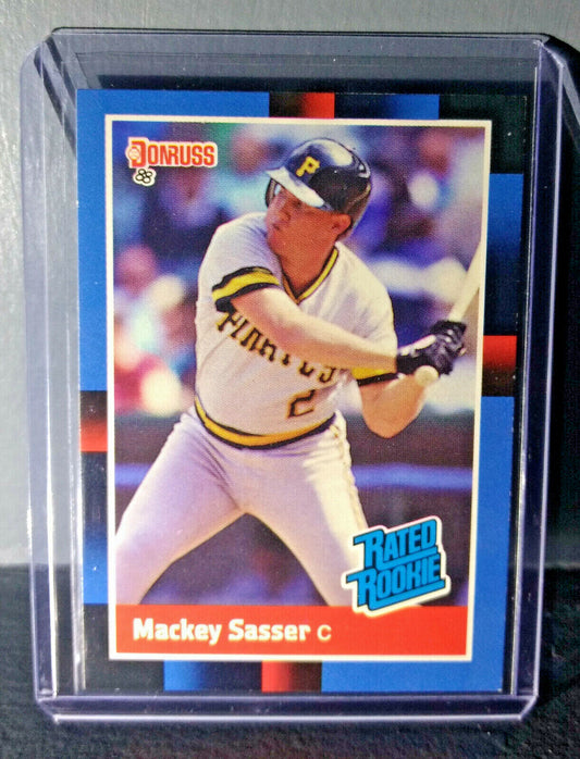 1988 Mackey Sasser Donruss Rated Rookie #28 Baseball Card