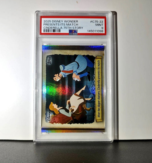 After the slipper shatters! 2025 Topps Disney #C75-22 Card PSA 9