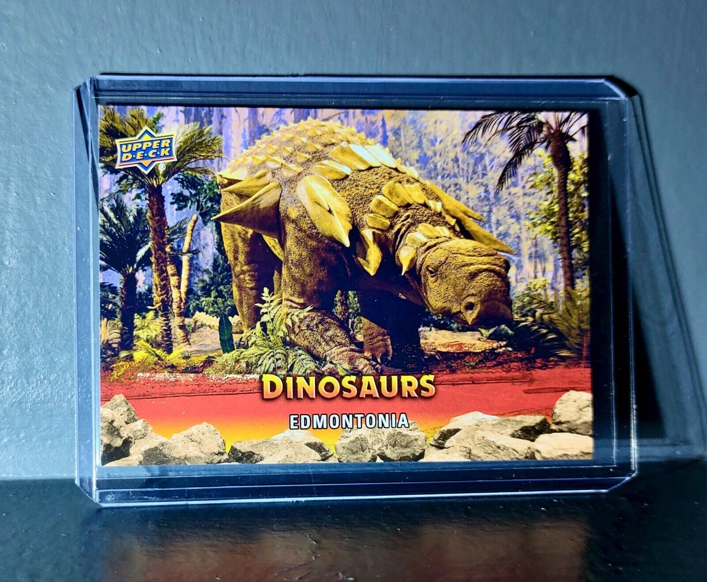 2015 Upper Deck Dinosaurs Edmontonia Extinction Red Parallel #82 Card