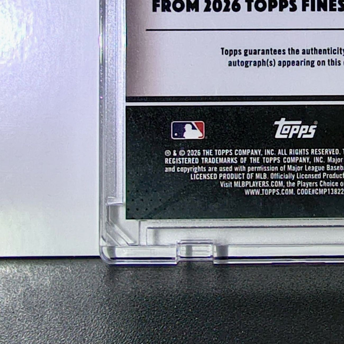 George Valera Rookie 2026 MLB Topps Finest #FA-VA Autograph Card Guardians