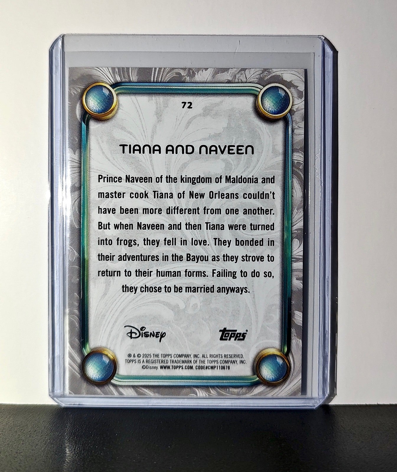 Tiana and Naveen 2025 Topps Disney Wonder #72 Card The Princess and the Frog