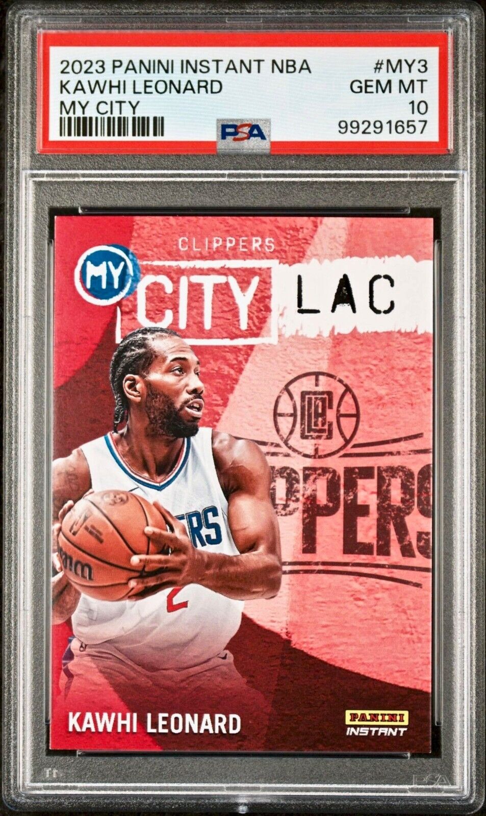 Kawhi Leonard 2023 Panini MyCity NBA #MY-3 Basketball Card PSA 10 Gem Mint