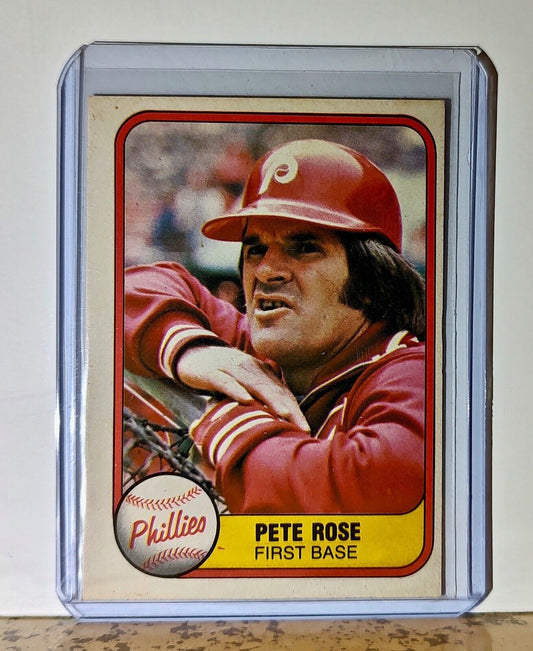 Pete Rose 1981 Fleer MLB #1 Baseball Card Philadelphia Phillies