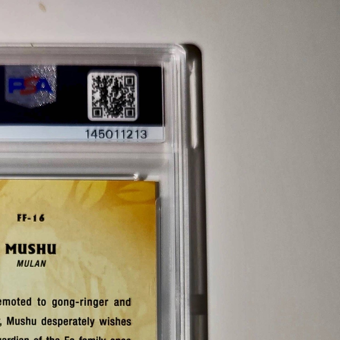 Mushu 2025 Topps Disney #FF-16 Furry Friends Card Mulan PSA 8