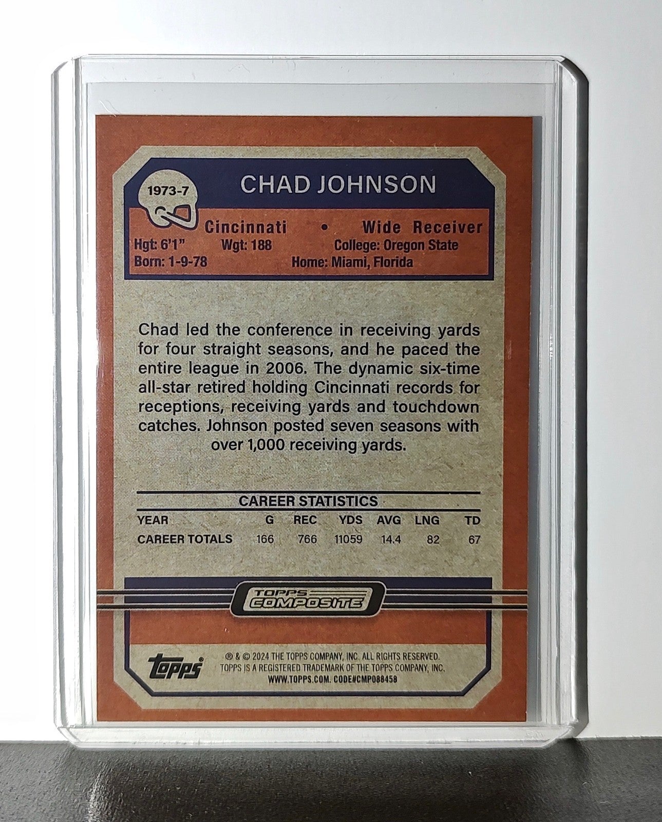 Chad Johnson 2023 Topps 1973 NFL #1973-7 Football Card Cincinnati Bengals