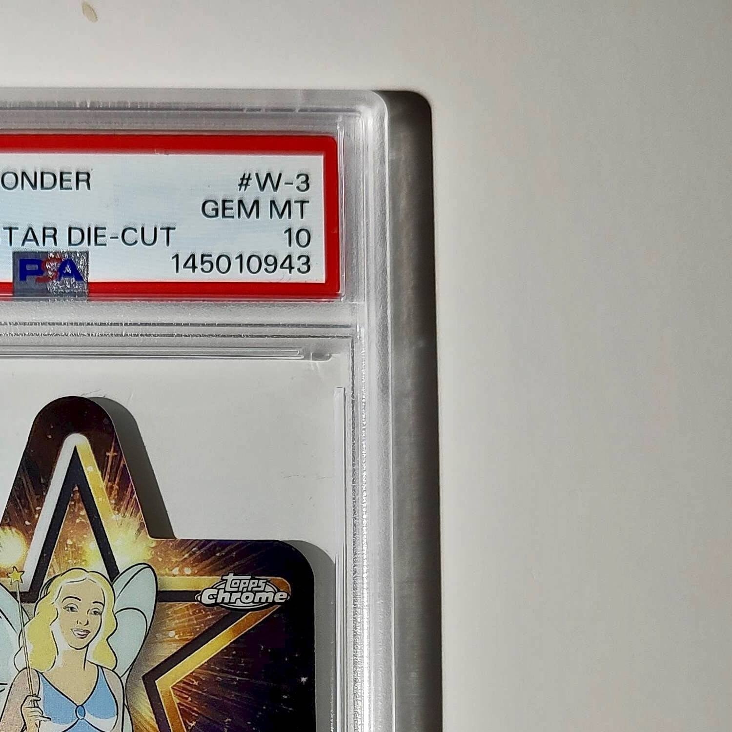 Blue Fairy 2025 Topps Chrome Disney #W-3 Wish Upon A Star Die Cut PSA 10