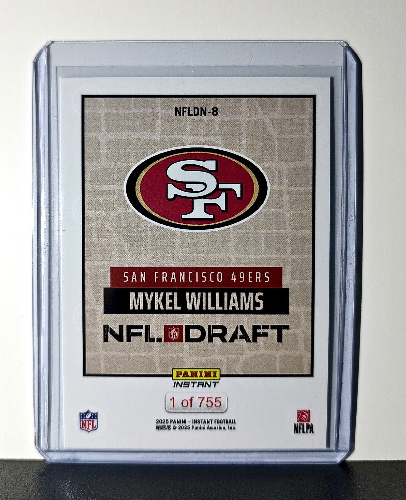 Mykel Williams Rookie 2025 NFL Draft #8 Card San Francisco 49ers 1 of 755