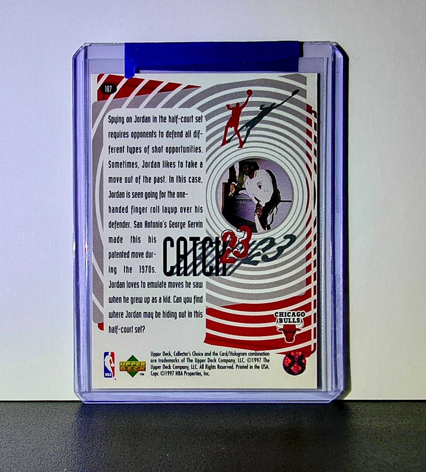 Michael Jordan 1997-98 Upper Deck Collector's Choice Catch 23 #187 Card Bulls