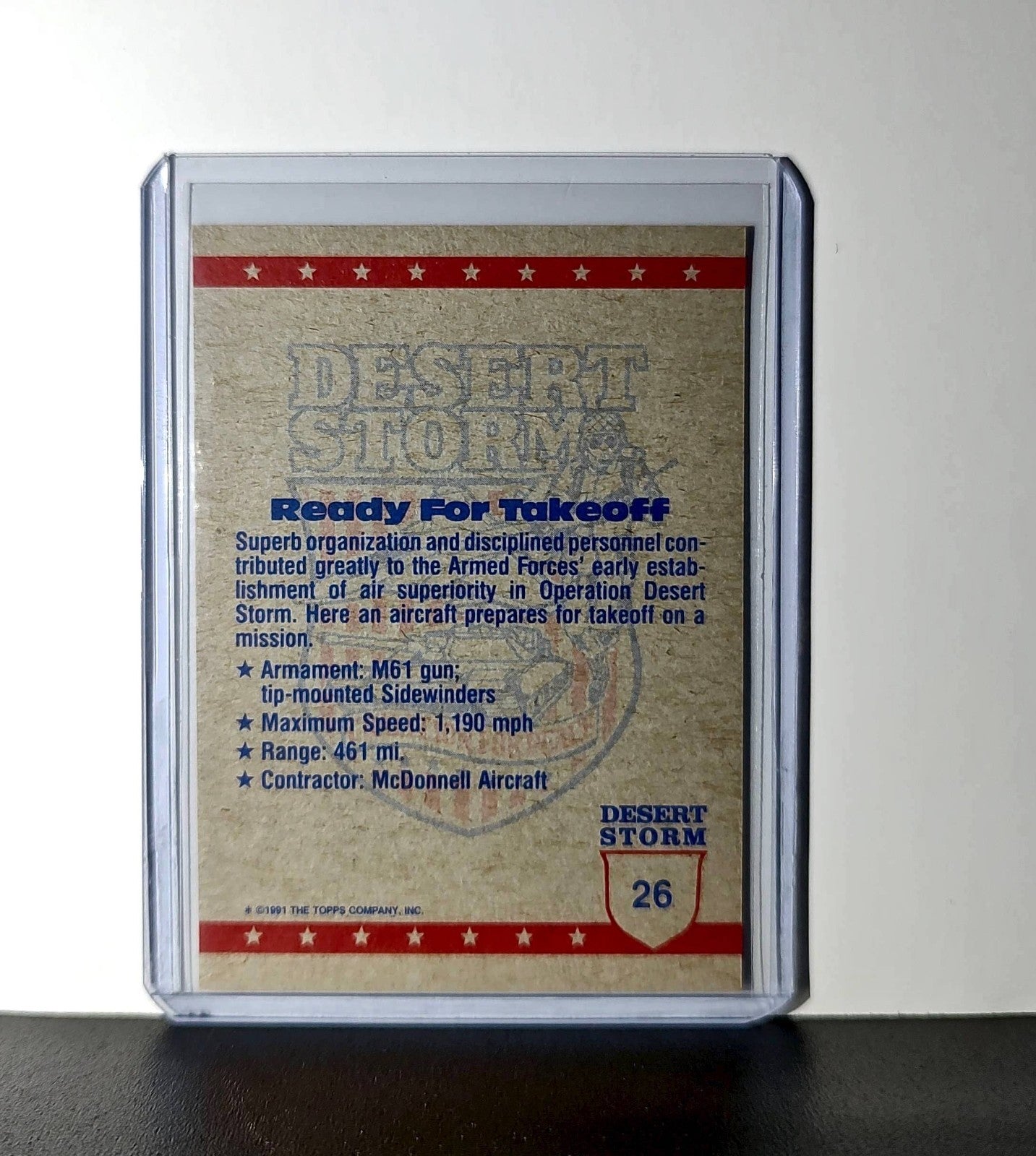 Ready for Takeoff 1991 Topps Desert Storm #26 Card