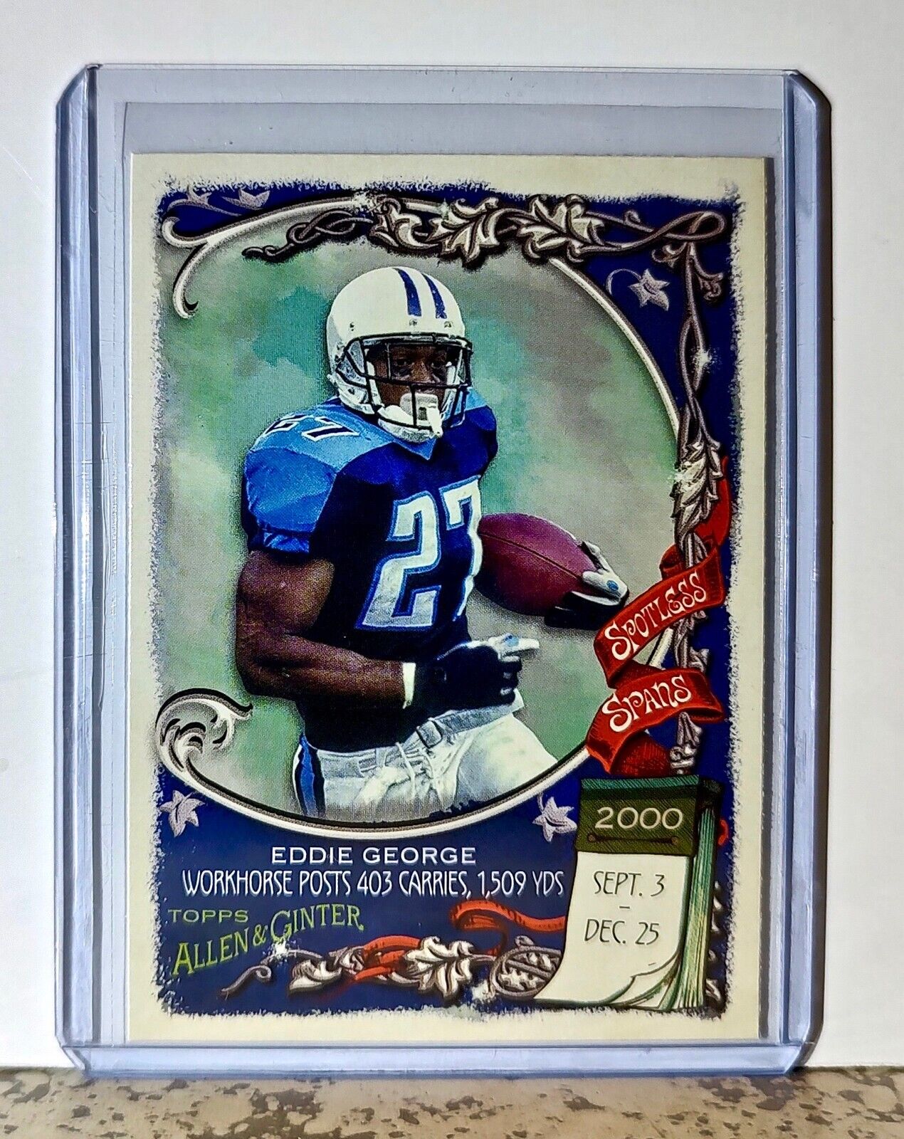 Eddie George 2023 Topps Allen & Ginter Spotless Spans NFL #SS-16 Card Titans