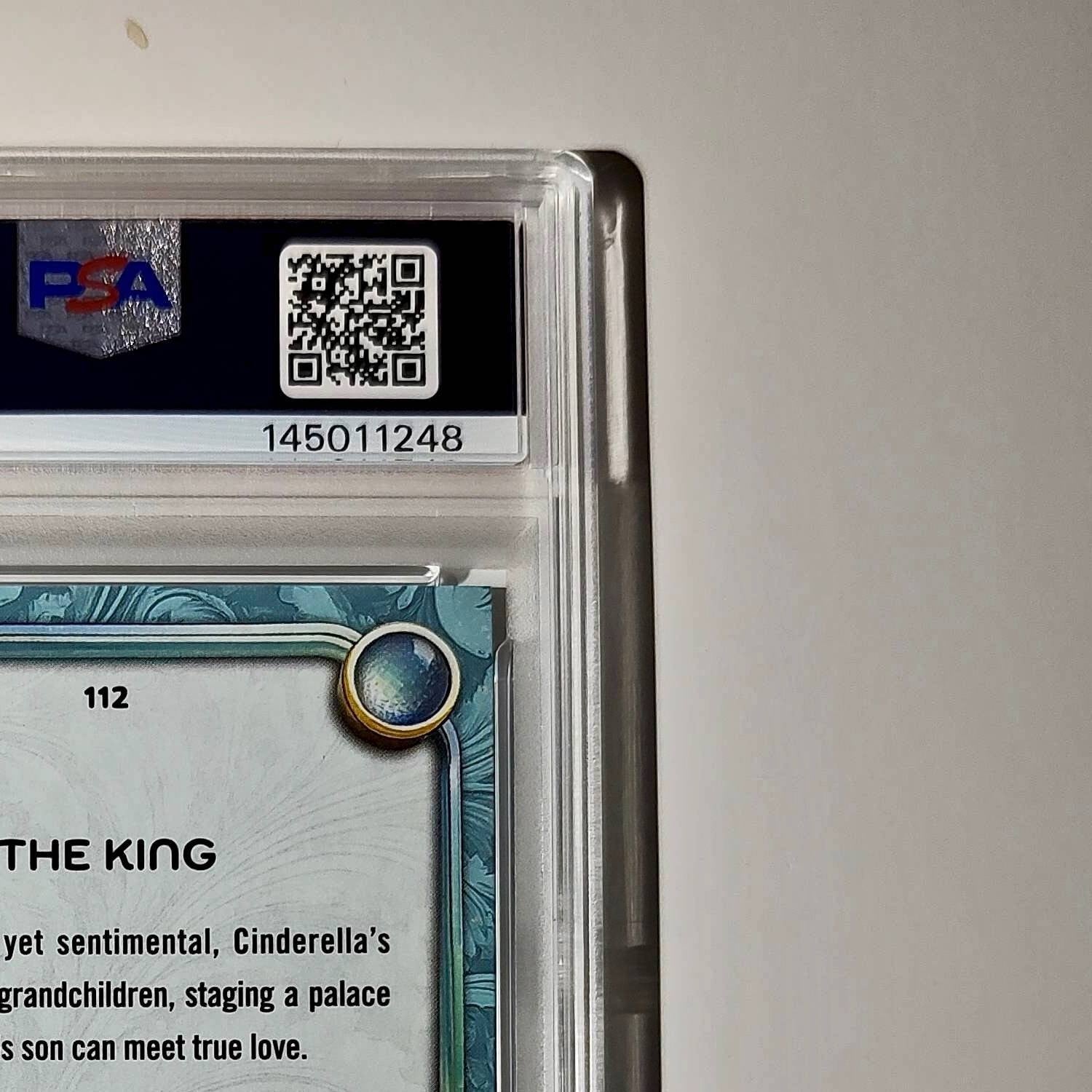 The King 2025 Topps Disney Wonder #112 Diamond Card Cinderella PSA 9