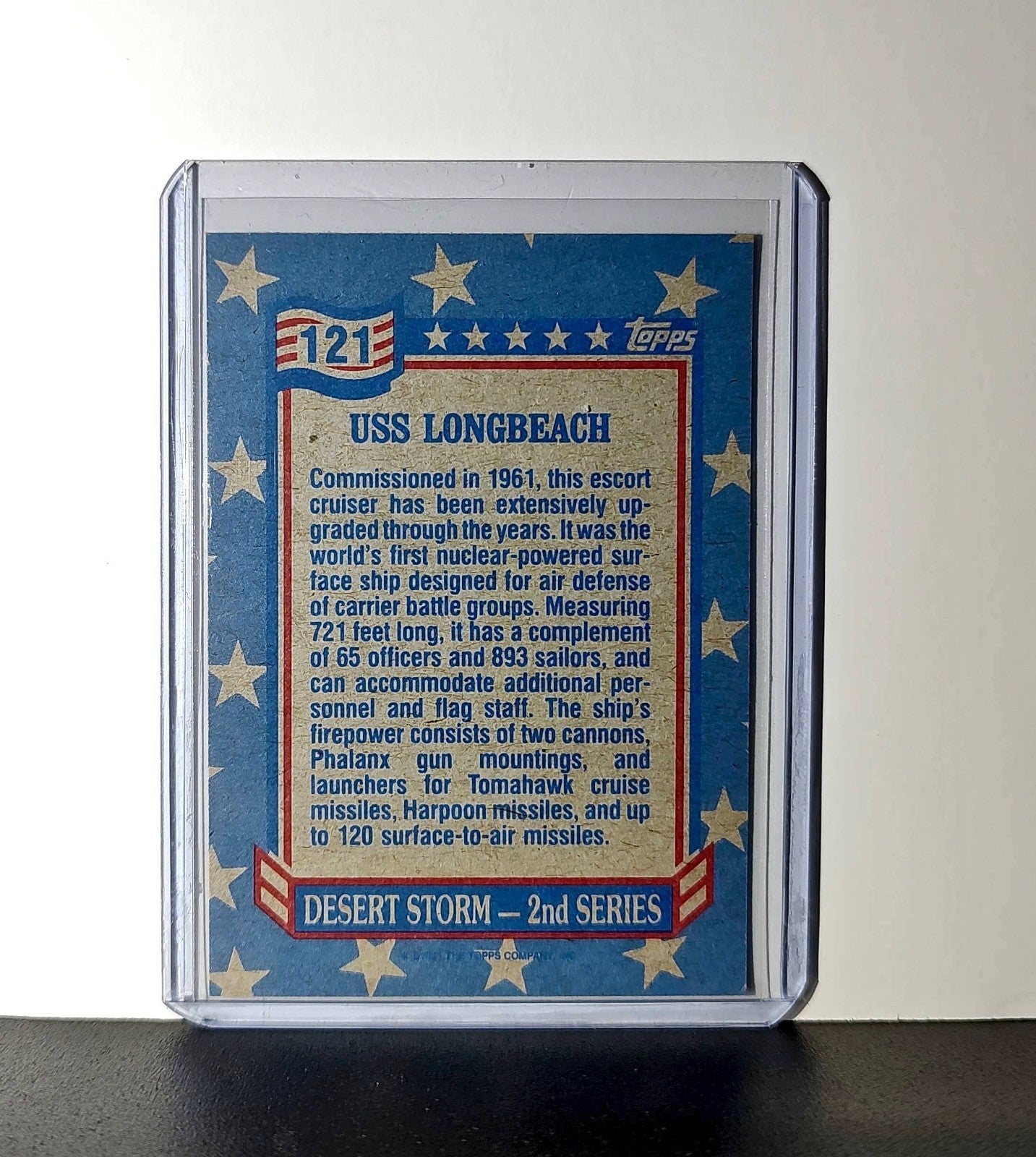 USS Long Beach 1991 Topps Desert Storm #121 Card