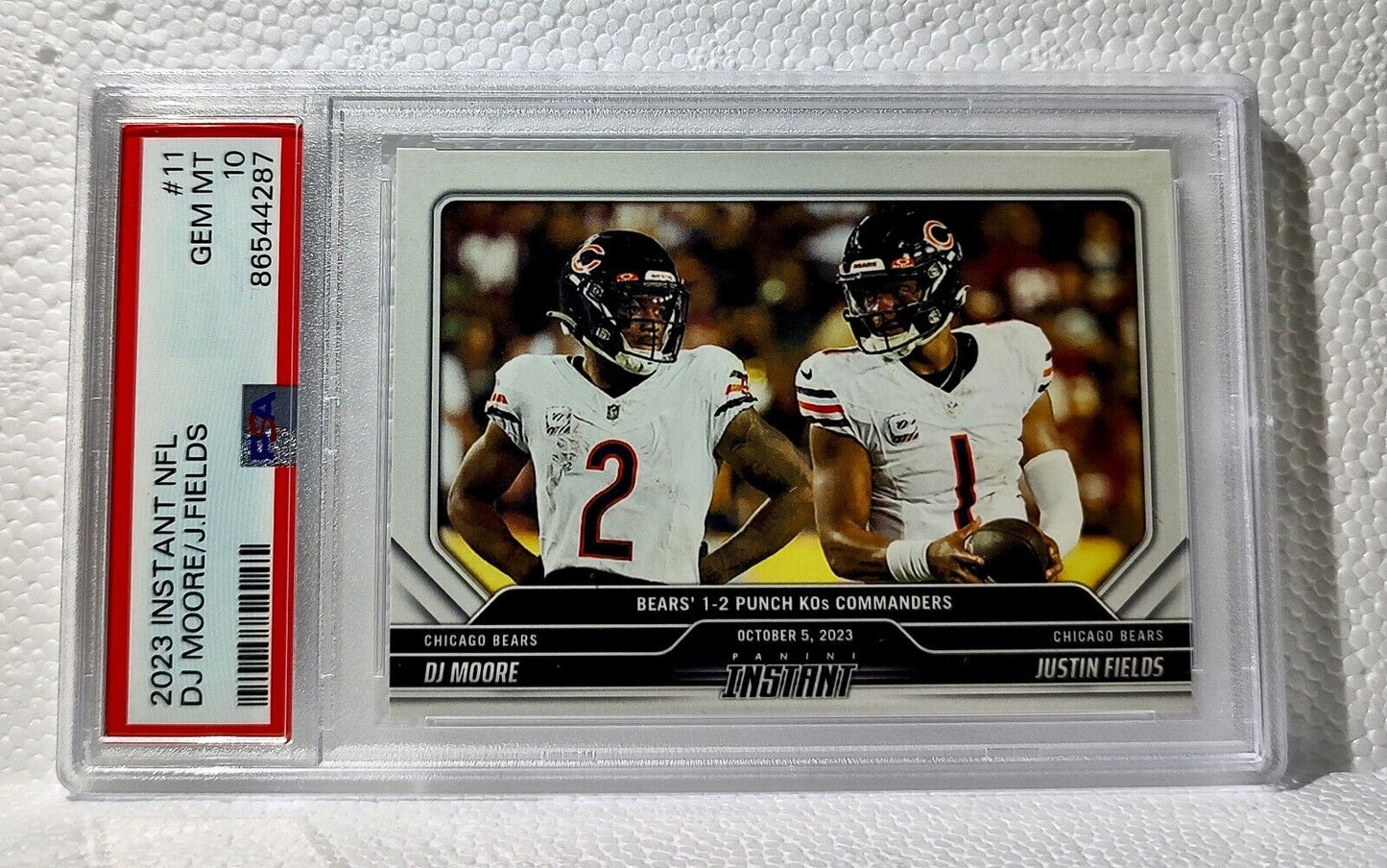 Justin Fields / D.J. Moore  2023 Panini NFL #11 Card 1 of 101 PSA 10 Gem Mint