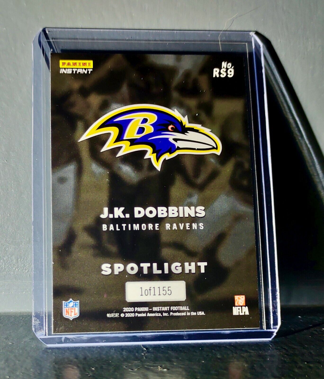 JK Dobbins 2020 Panini NFL Rookie Spotlight #9 Football Card 1 of 1155